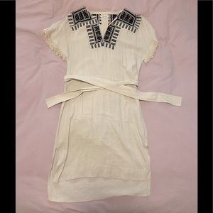 Madewell tie waist midi dress